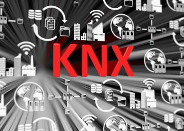 KNX concept blurred background 3d render illustration